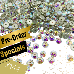 Strass à coudre 4MM Crystal AB